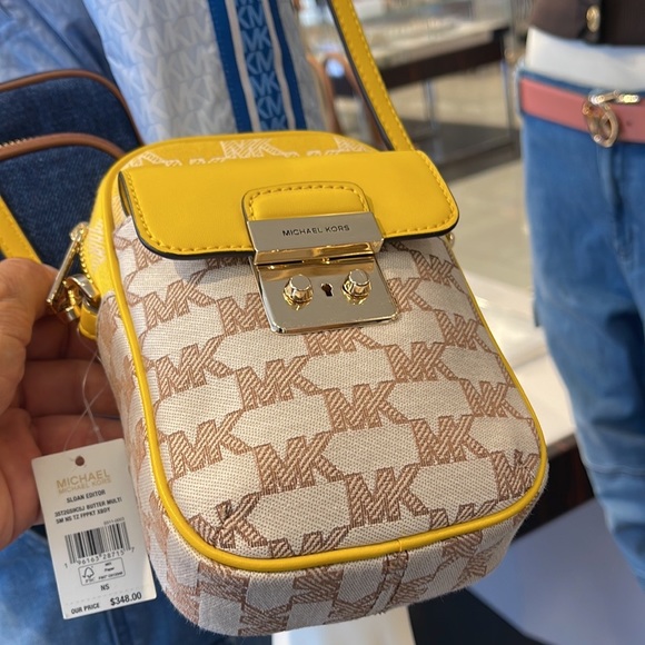 Michael Kors Sloan Editor Small Phone Logo Jacquard Crossbody
Butter Multi - Picture 7 of 16